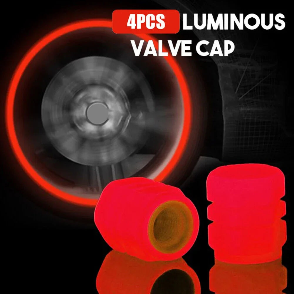 Tapas De Valvula Fluorescentes Universal Para Auto Y Moto - ENVÍVO GRATIS
