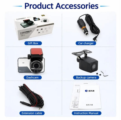 A3-4K PRO 360° Dual Dash Cam – 4K Front + 2K Rear