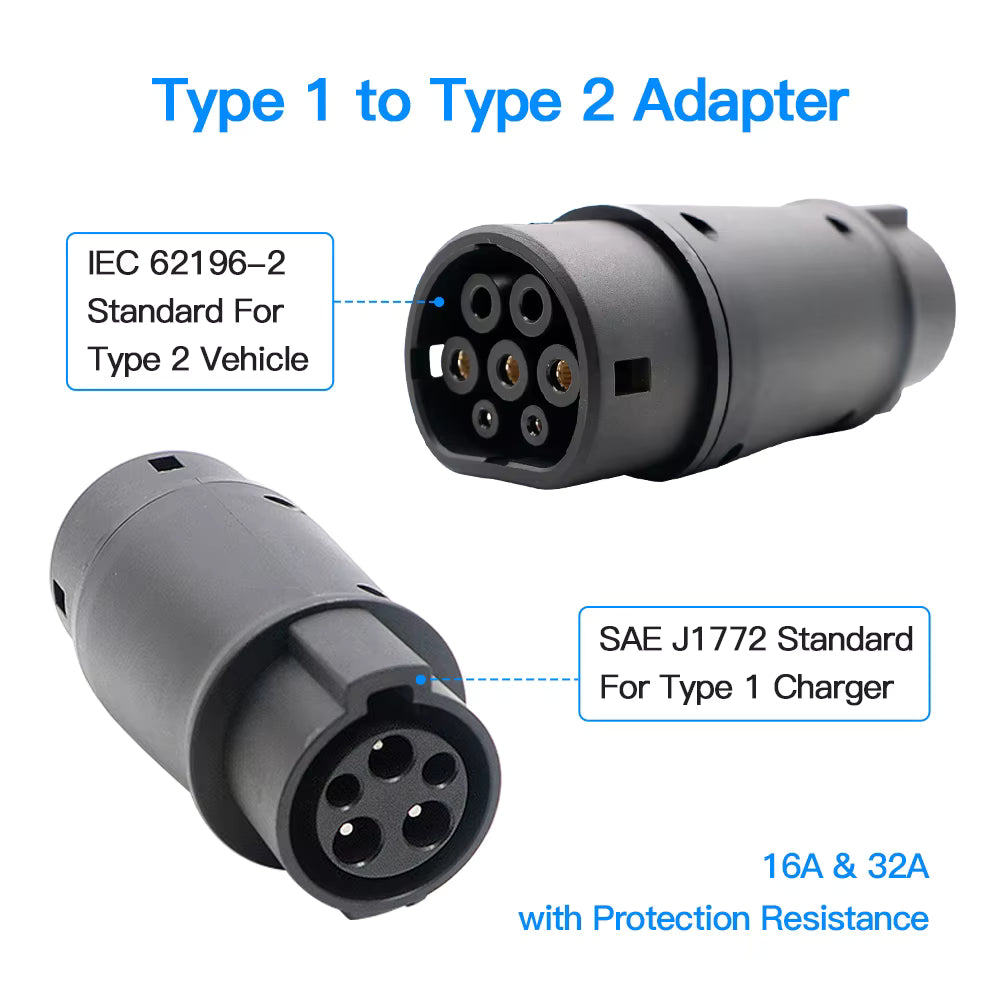 Universal EV Charging Adapter — J1772 / IEC 62196EV/Tesla
