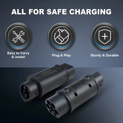 Universal EV Charging Adapter — J1772 / IEC 62196EV/Tesla