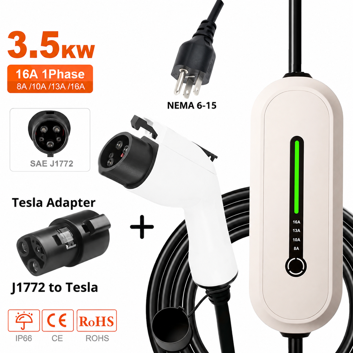 Portable Level 1 and 2 EV Charger | Charge 4X Faster