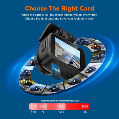 A3-4K PRO Dual Dash Cam – 4K Front + 4K Rear, GPS & Wi-Fi