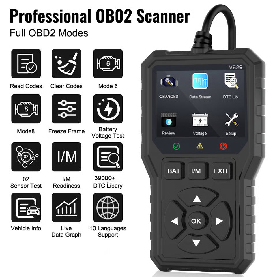 Obs Scanner OBD2 Automotive Scanner, Plug Diagnostic Tool, Compatible with Most ...