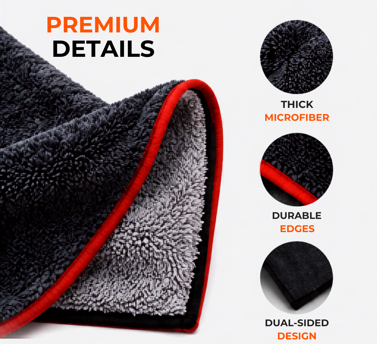 Premium Microfiber Car Drying Towel – XXL Ultra Absorbent